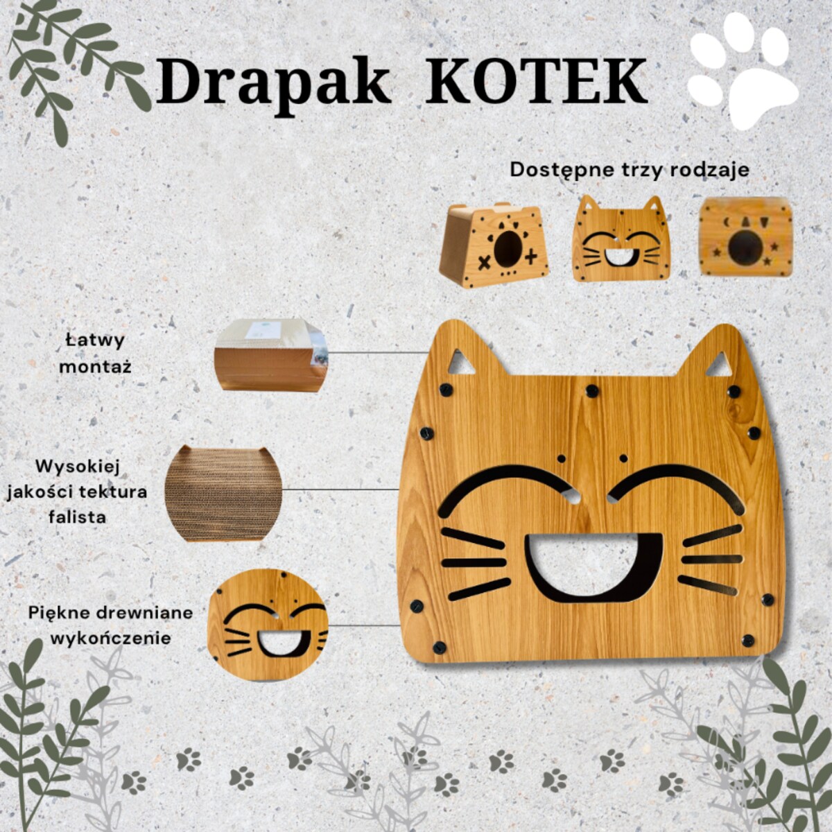 Drapak Dla Kota Z Budką Domek Do Drapania I Odpoczynku Tekturowy Kotek