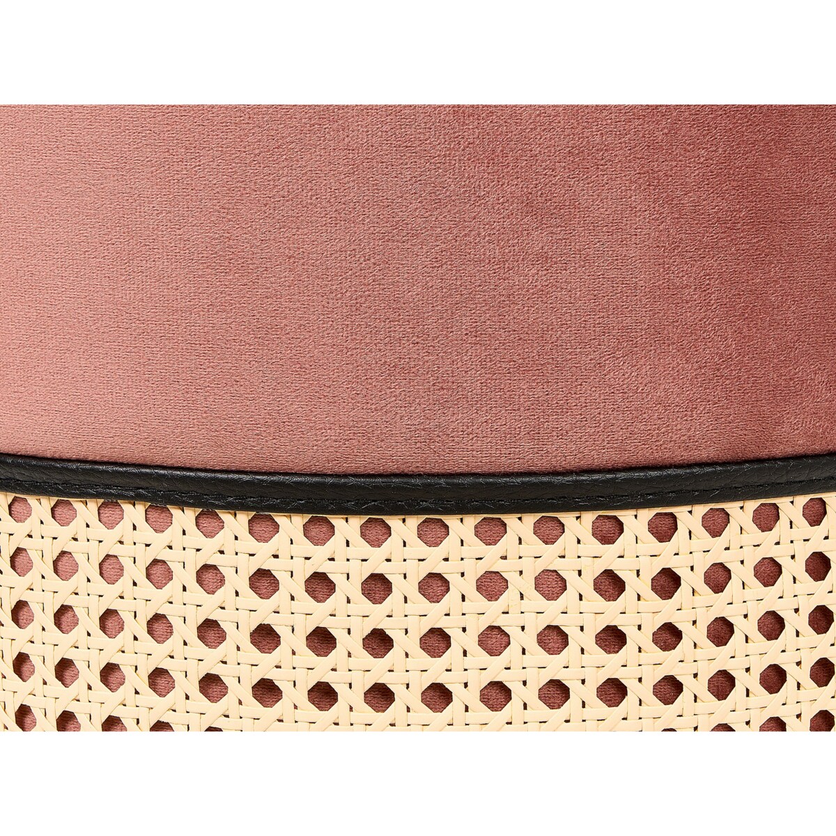 Puf welurowy ⌀ 35 cm różowy YANKTON