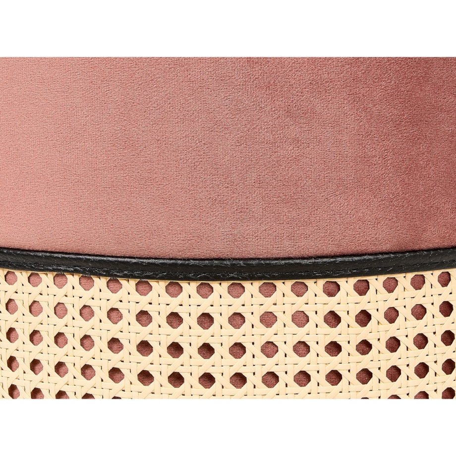 Puf welurowy ⌀ 35 cm różowy YANKTON