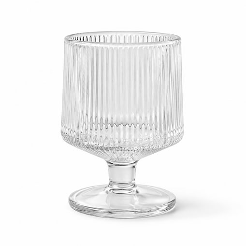 Zestaw 6 szt szklanek ryflowanych na nóżce do deserów, drinków 250ml SZK227ZESTAW6