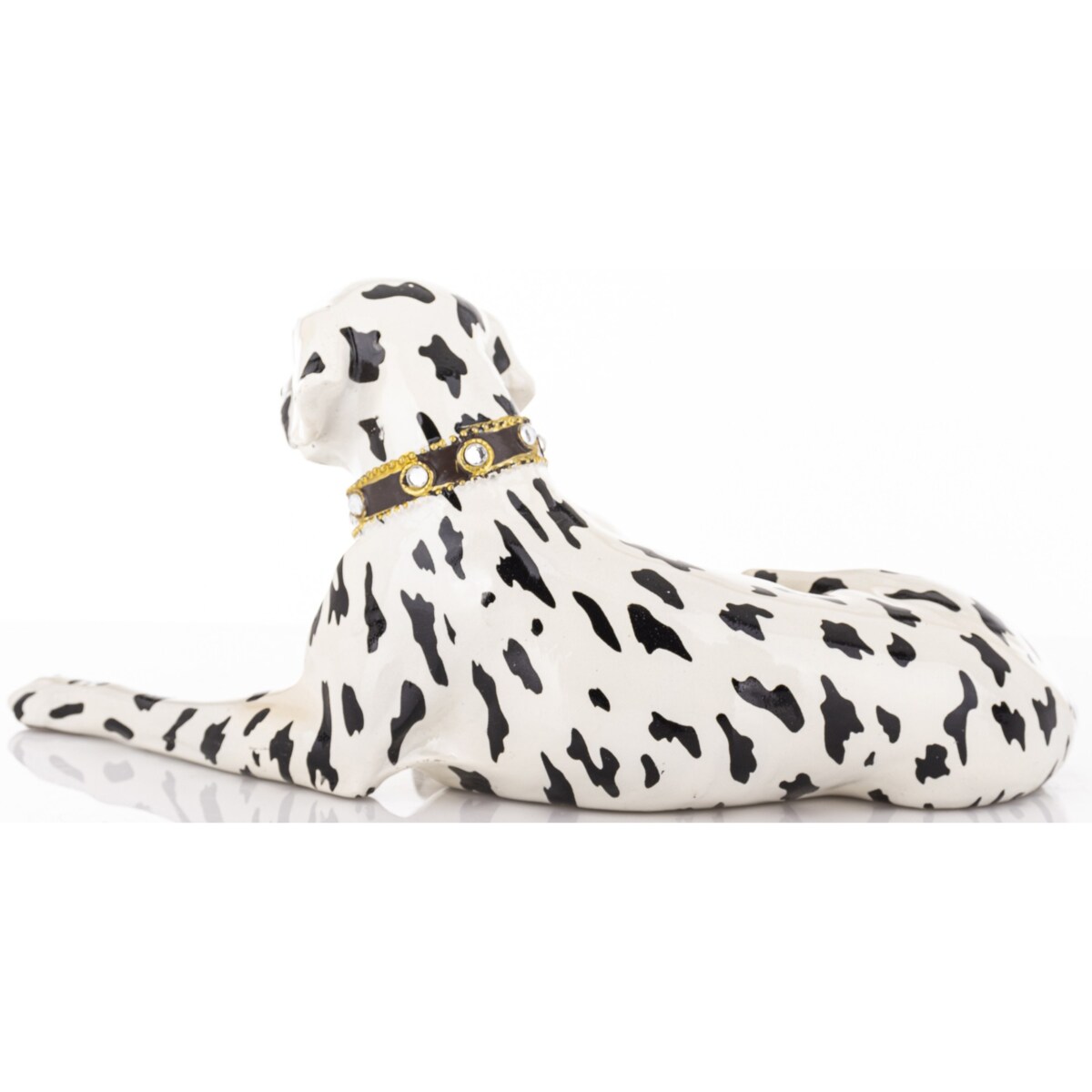 Dekoracja - figurka leżącego psa 14x31x15 cm DALMATIAN - II