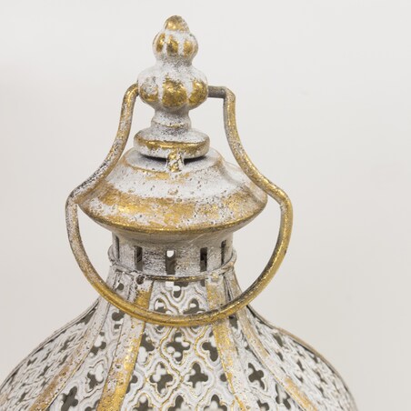 Lampion metalowy 2 szt. 86x24x24 i 56x18,5x18,5 cm CUPOLA
