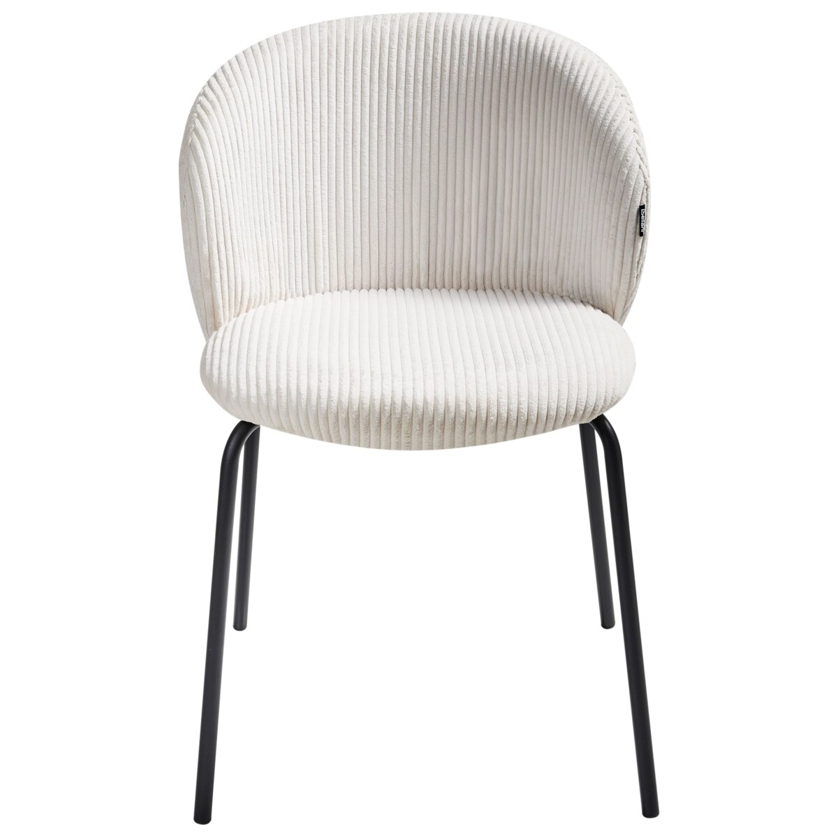 Zestaw 2 krzeseł do jadalni MILES Sztruks Złamana biel