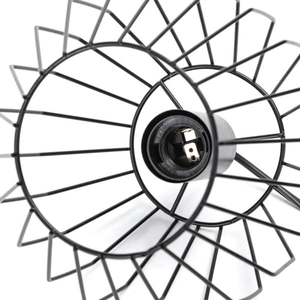 metalowa lampa wisząca loftowa e27 czarna