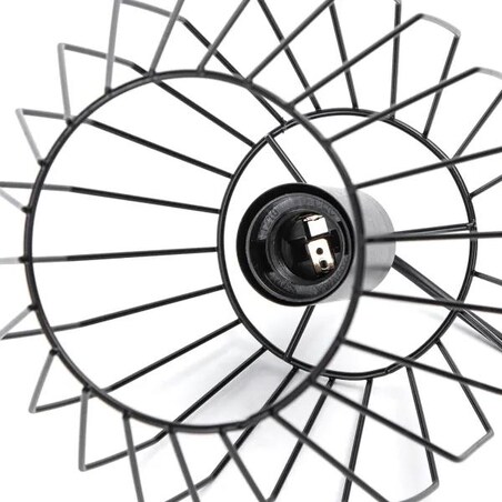 metalowa lampa wisząca loftowa e27 czarna