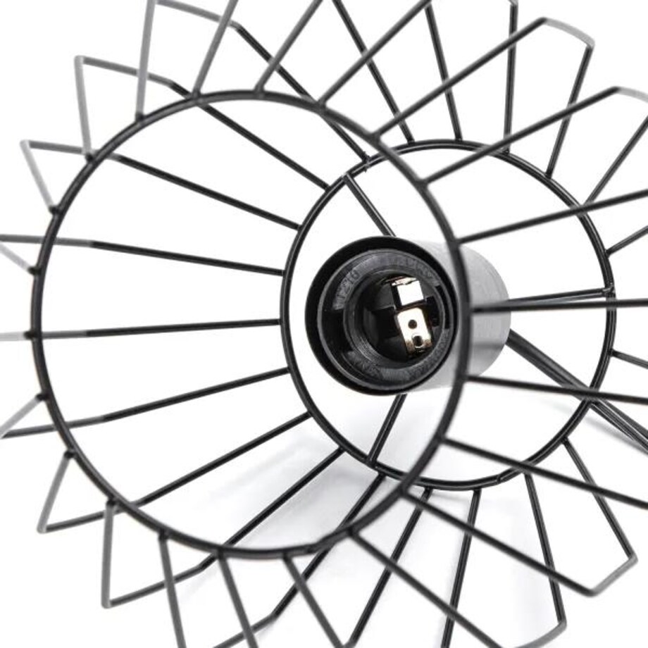 metalowa lampa wisząca loftowa e27 czarna