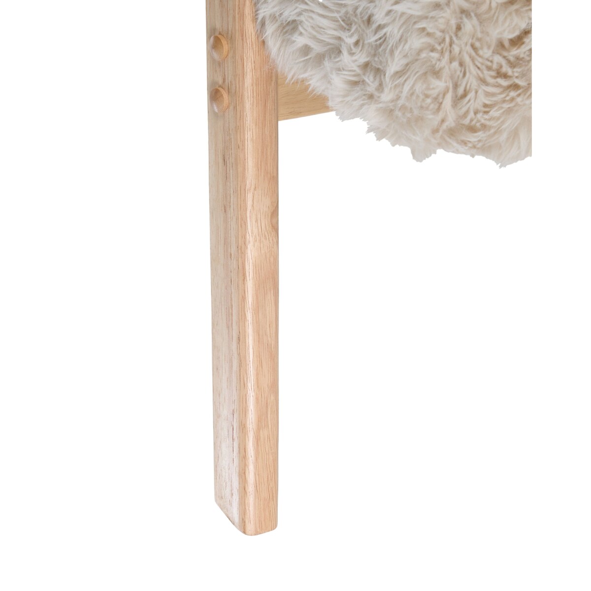 Fotel KISA Sztuczne futro Jasnobeżowy