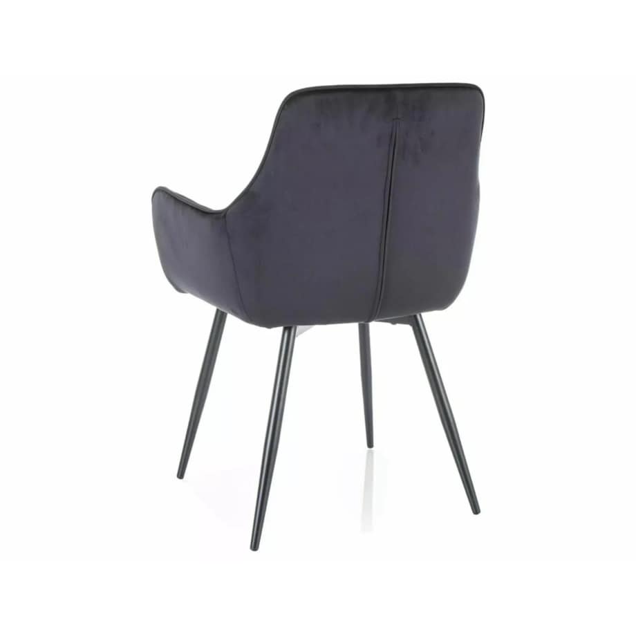 Krzesło tapicerowane FIG VELVET czarne