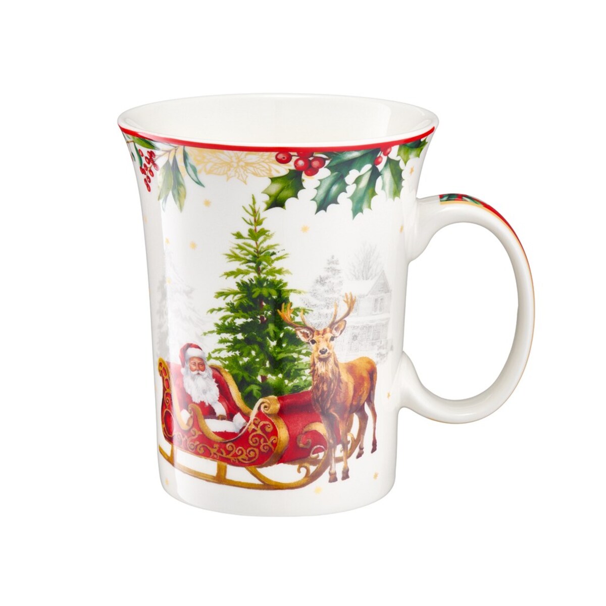 VILLA ITALIA Kubki świąteczne zestaw 2 sztuki porcelanowe FROZEN NOEL