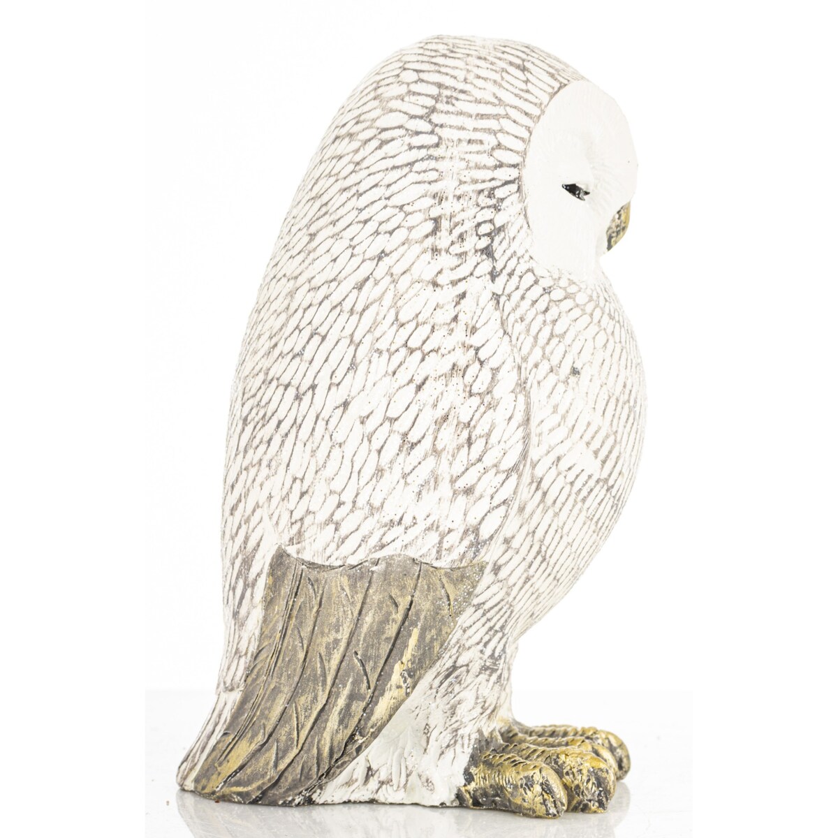 Dekoracja - biała sowa 21x10,5x12 cm NOCTUA-3