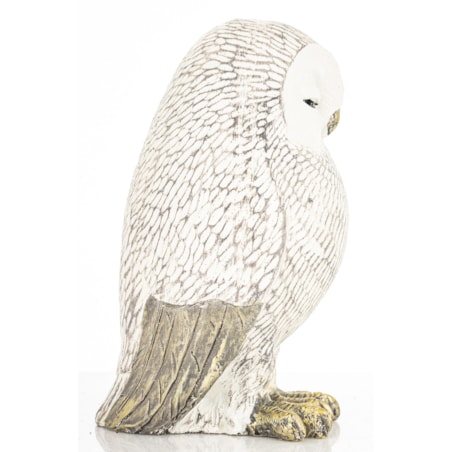 Dekoracja - biała sowa 21x10,5x12 cm NOCTUA-3