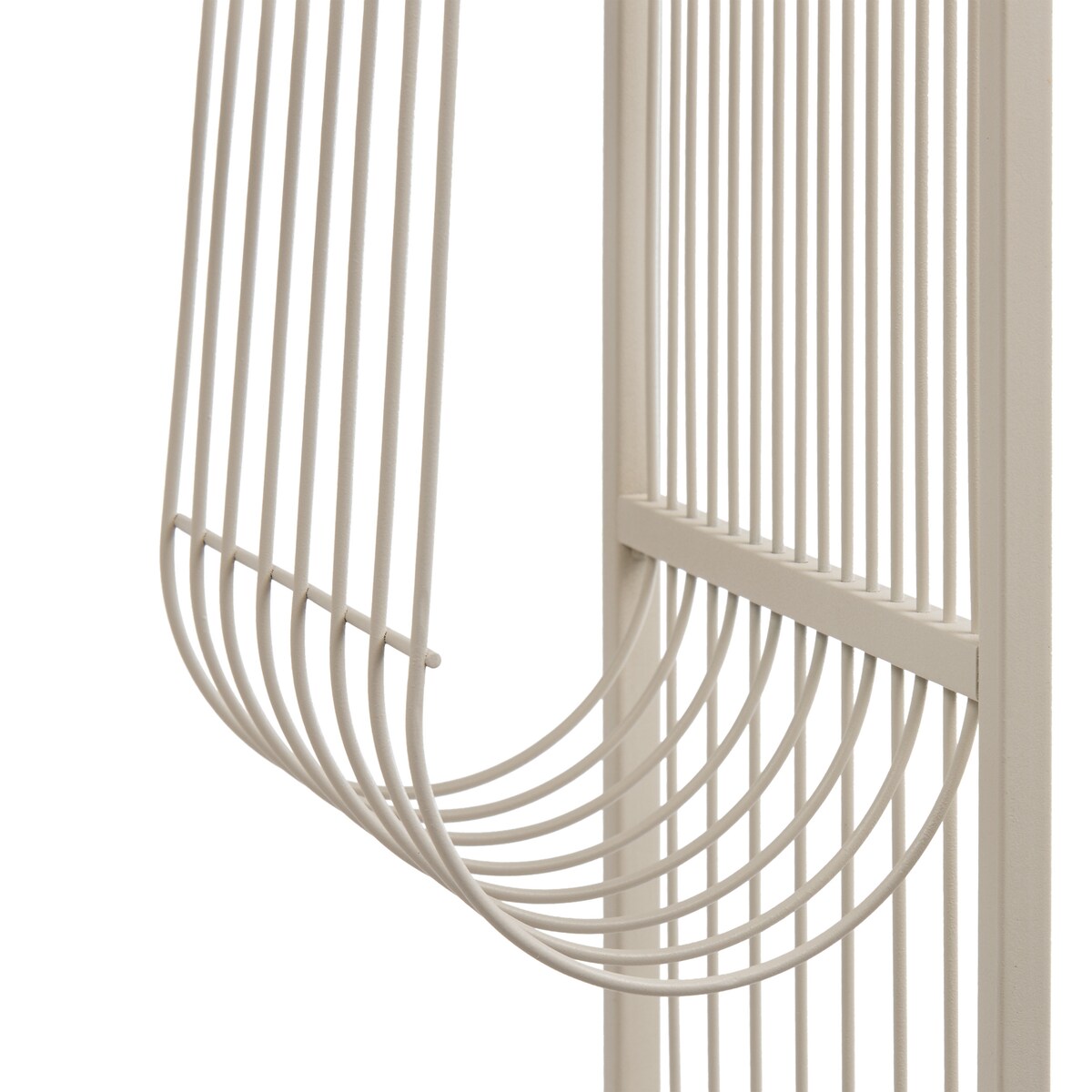 Metalowy stojak na parasole METTY, beżowy