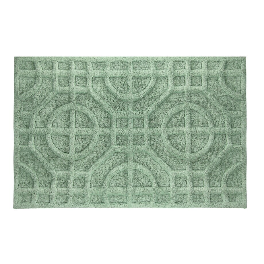 Kleine Wolke Mosaic Recyklingowany Dywanik łazienkowy zielony 60 x 90 cm ECO CARE