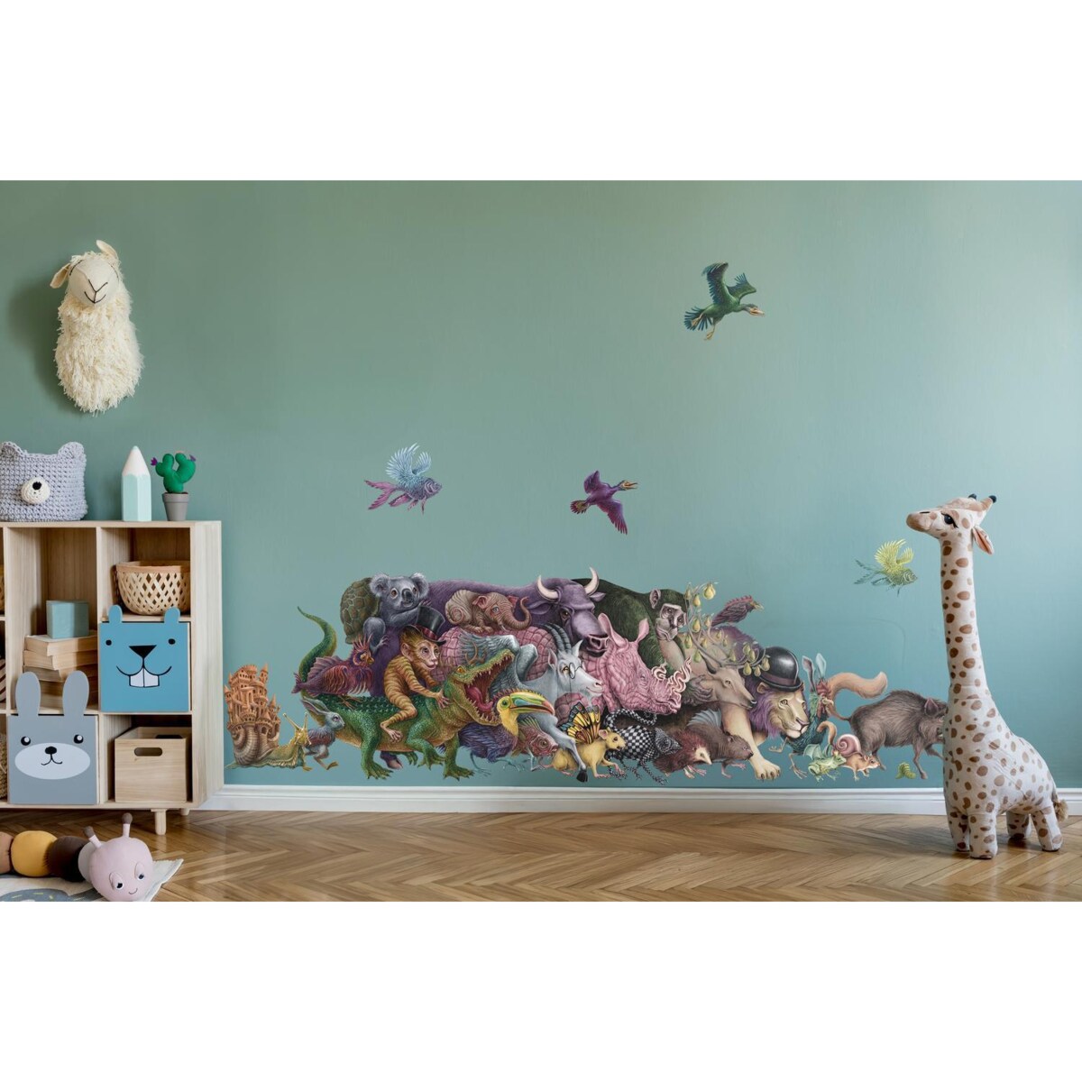 Zestaw naklejek na ścianę, Magiczne stworzenia, 60cm