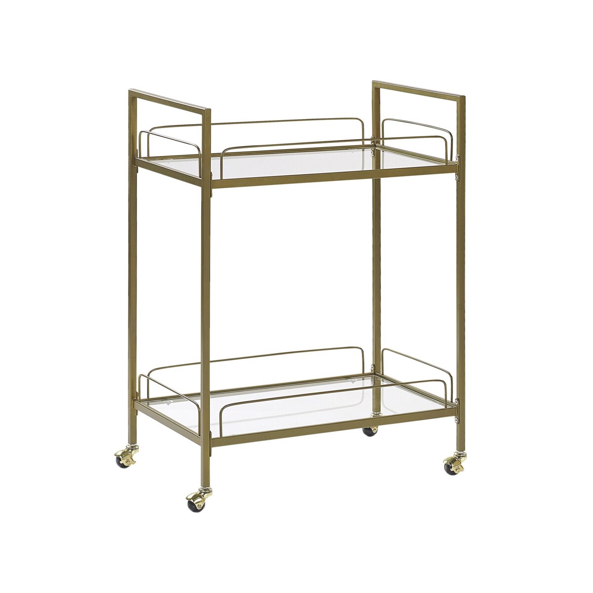 Metalowy wózek kuchenny 2-poziomowy złoty VENETA