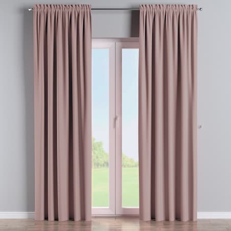 Zasłona na kanale z grzywką 1 szt. 130x245 pudrowy róż