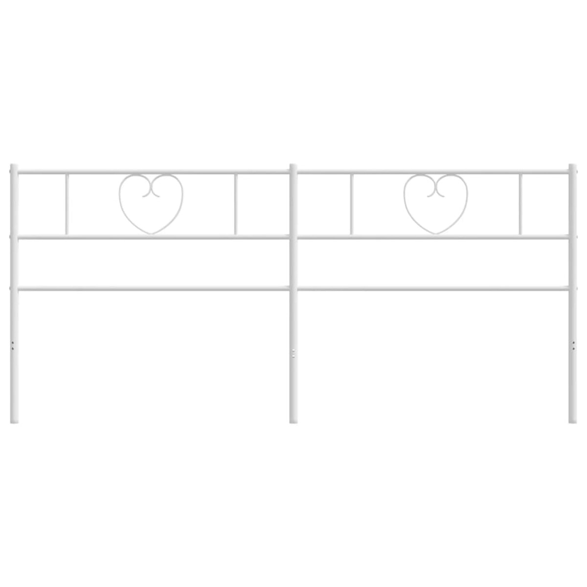 vidaXL Metalowe wezgłowie, białe, 180 cm
