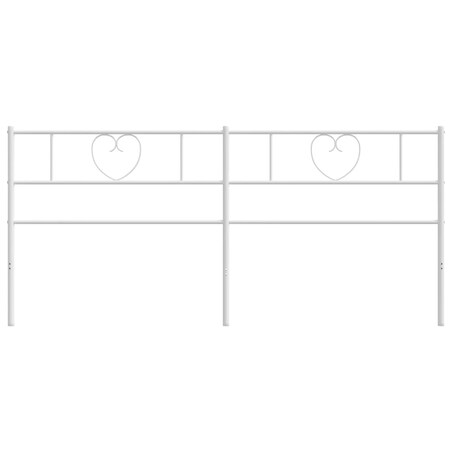 vidaXL Metalowe wezgłowie, białe, 180 cm