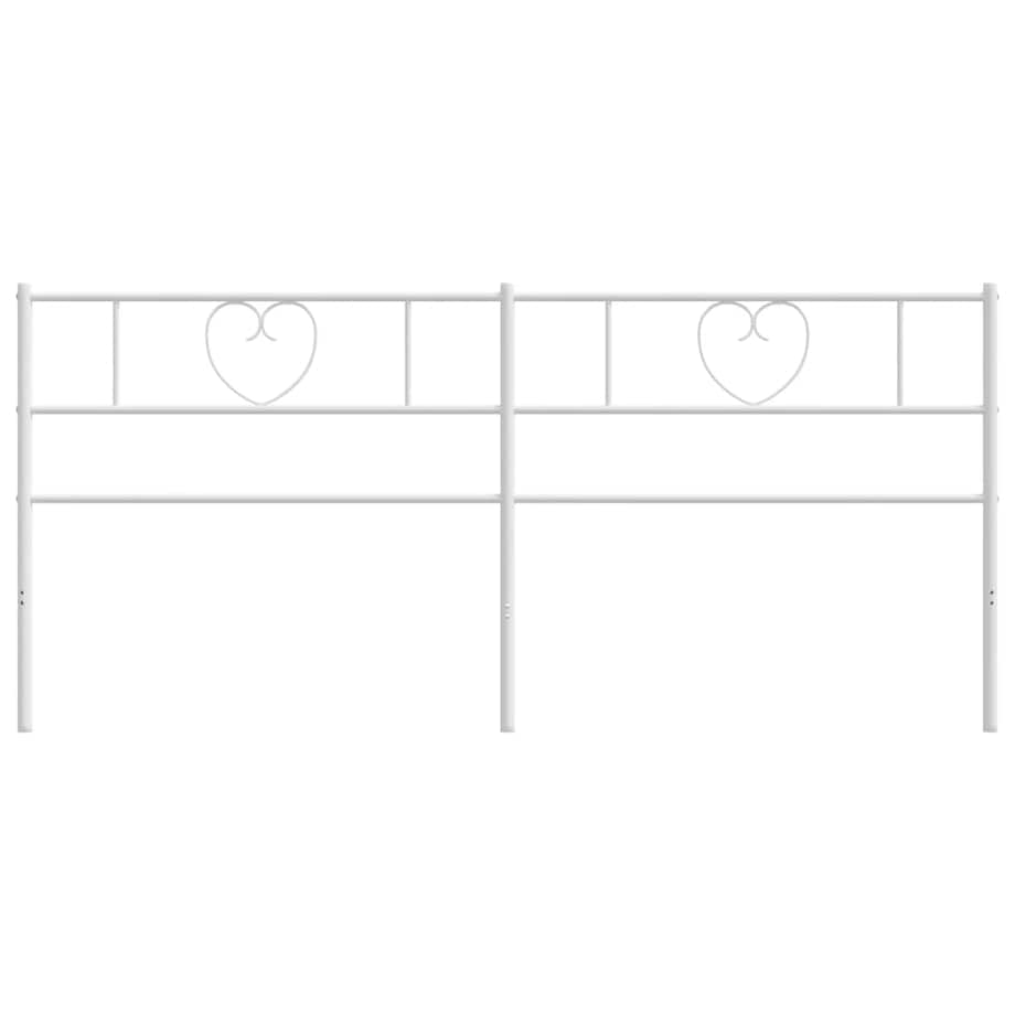 vidaXL Metalowe wezgłowie, białe, 180 cm