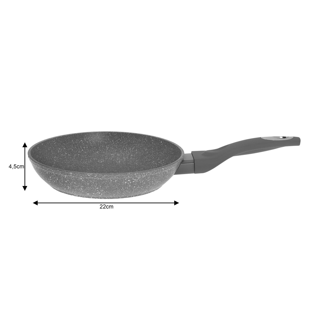 Patelnia granitowa 22cm indukcja gaz KLAUSBERG Marmo Grey