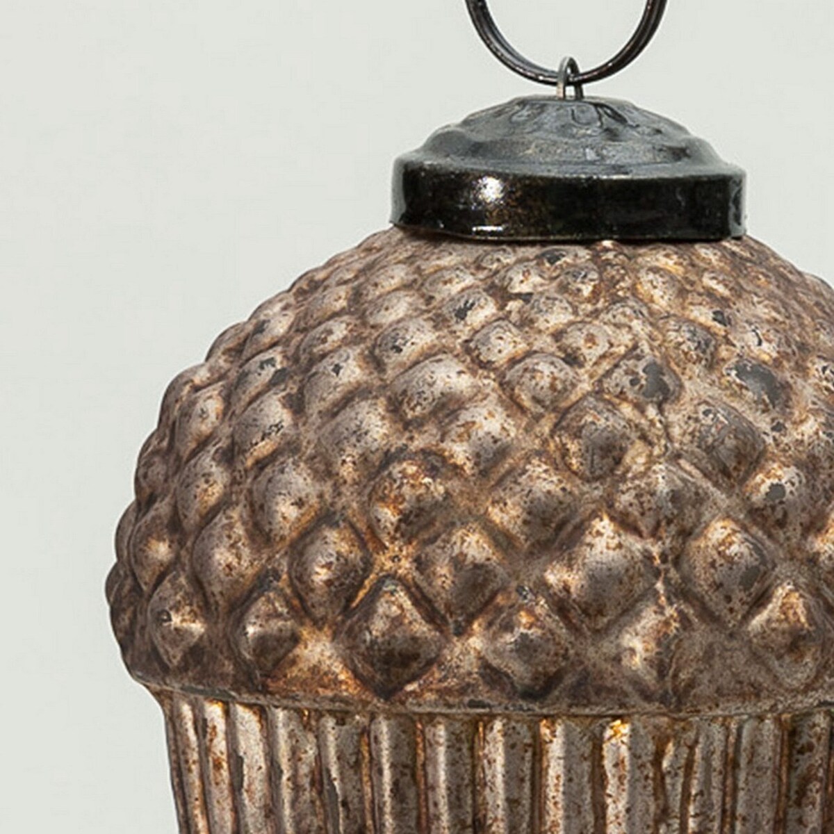 Bombka szklana Acorn Gold 7x7x10 cm boże narodzenie, święta, świąteczne, złoty, 7x7x10 cm