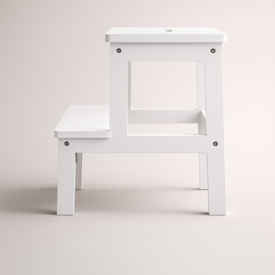 Bambusowy taboret ze schodkiem KROK, wys. 46 cm