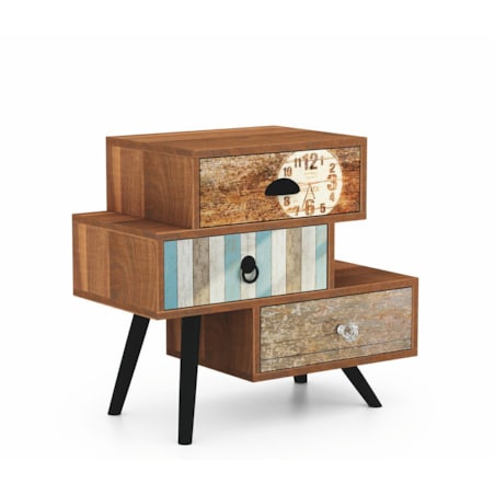 SZAFKA NOCNA Kaliope 59/29/53 cm rustykalna 3 SZUFLADY