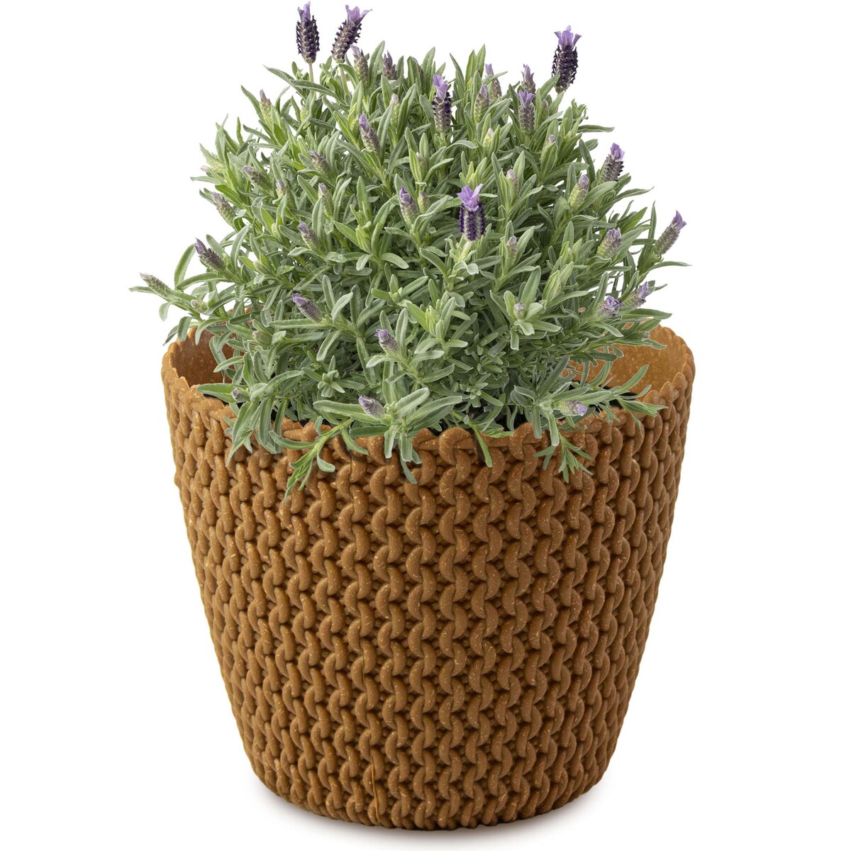 Doniczka Osłonka Domowa 25,9 Cm Na Stół Parapet Do Domu Brązowa