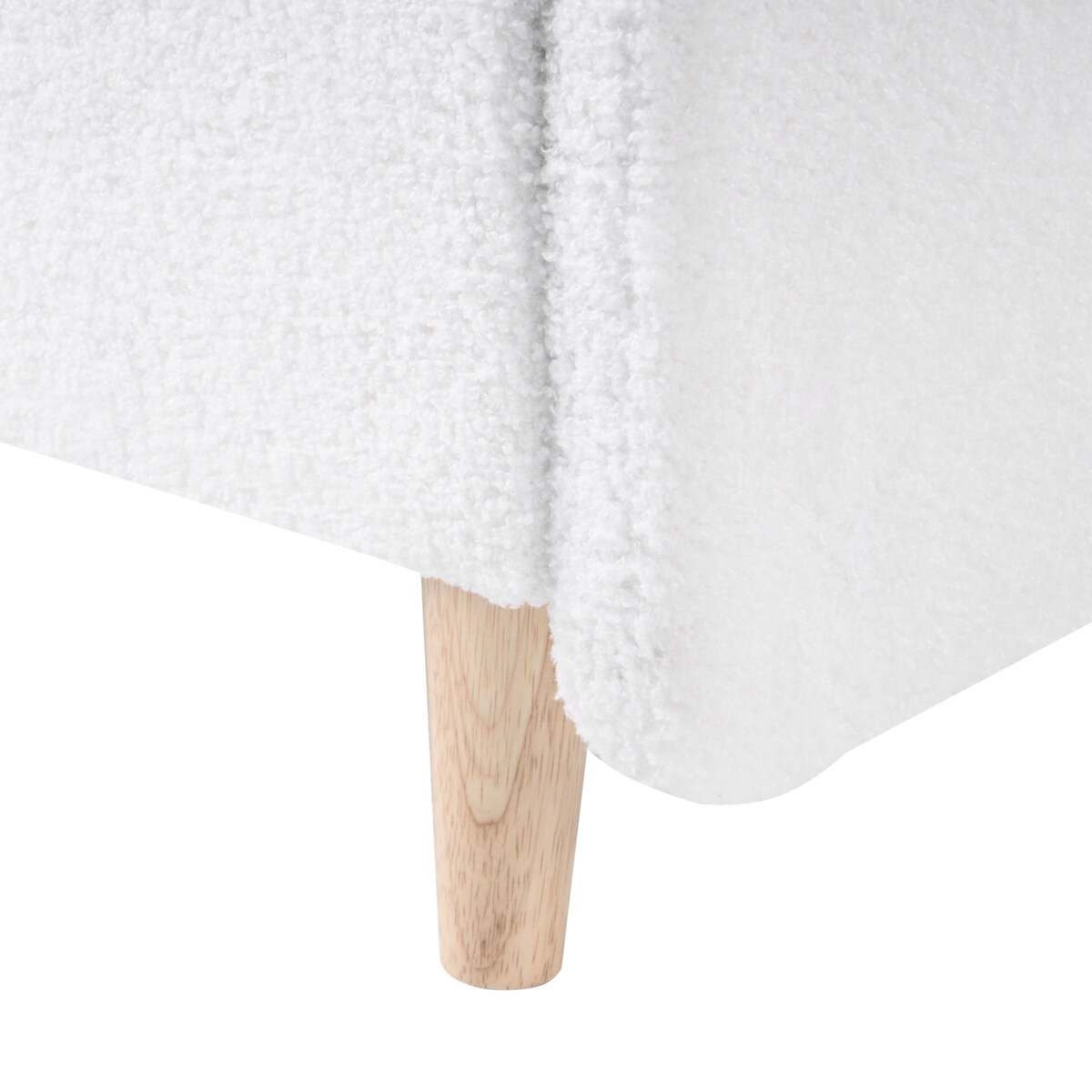 Łóżko dziecięce Boucle LAYE 90 x 200 cm Złamana biel