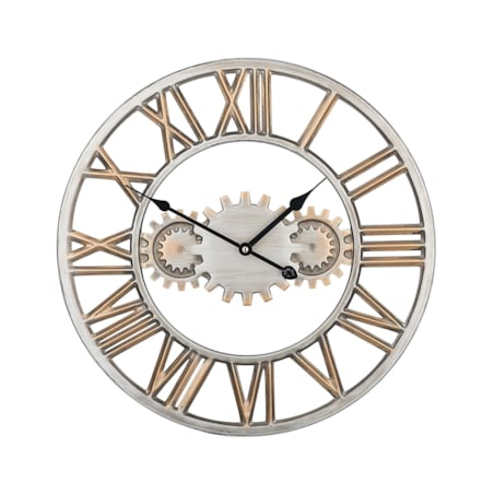 Zegar ścienny ø 46 cm srebrno-złoty SEON