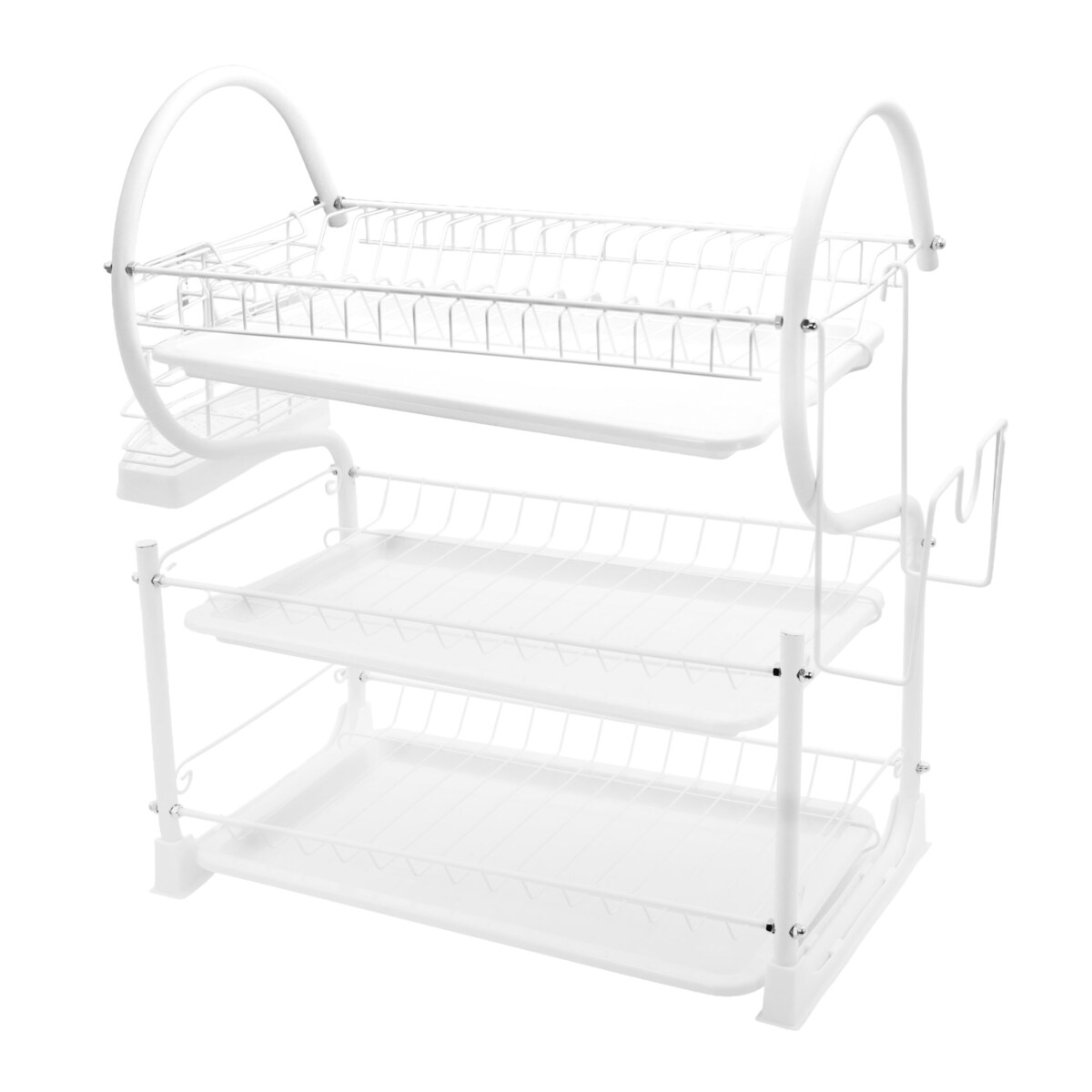 Suszarka do naczyń 3-poziomowa 53x25x49cm biała BRUNBESTE