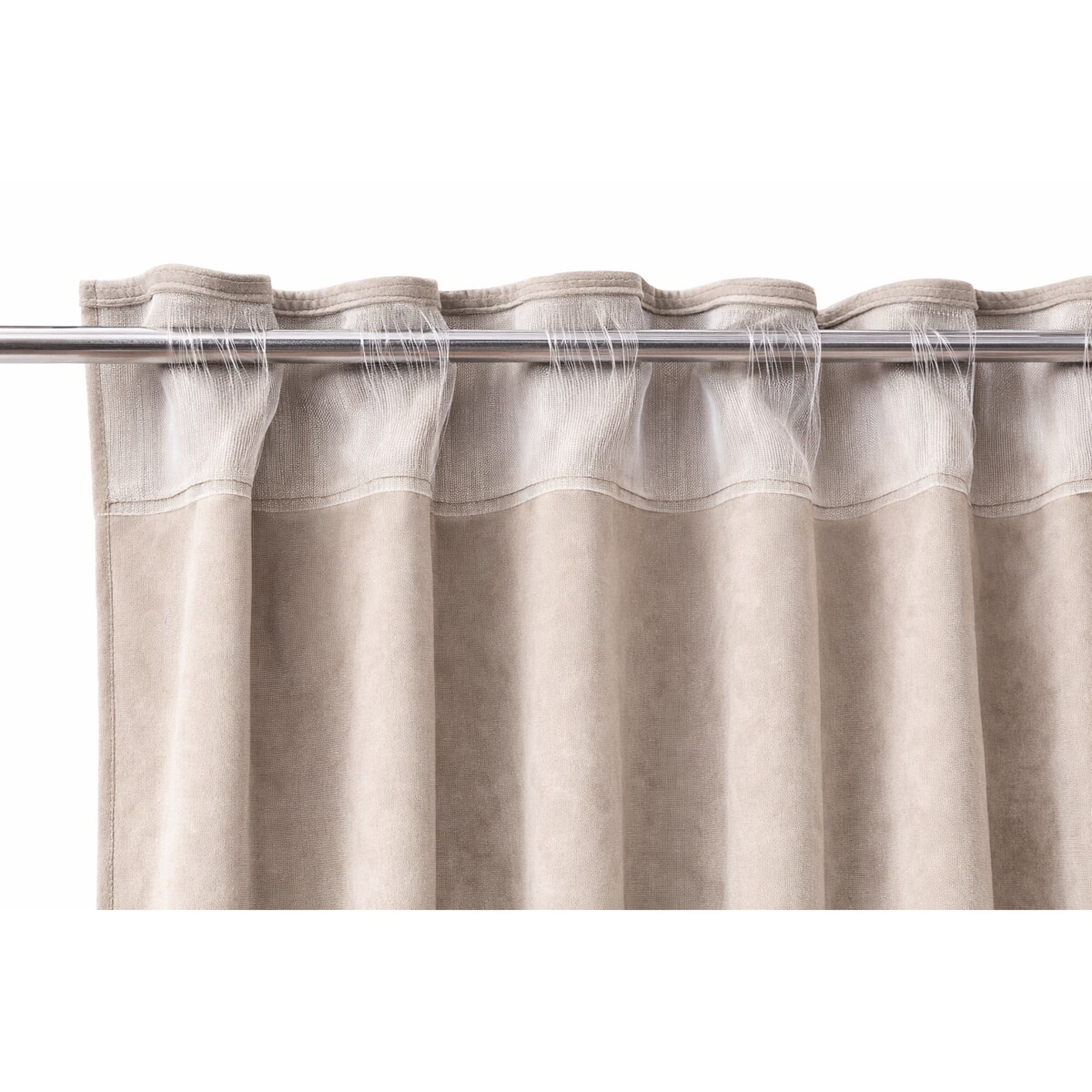 Gruba zasłona welurowa w kolorze taupe Werona 140x250 cm