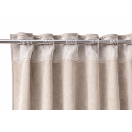 Gruba zasłona welurowa w kolorze taupe Werona 140x250 cm