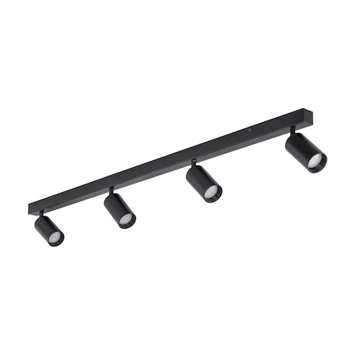 Lampa sufitowa spot TK Lighting AMIS BLACK 4 czarno-złota 4xGU10 127 cm
