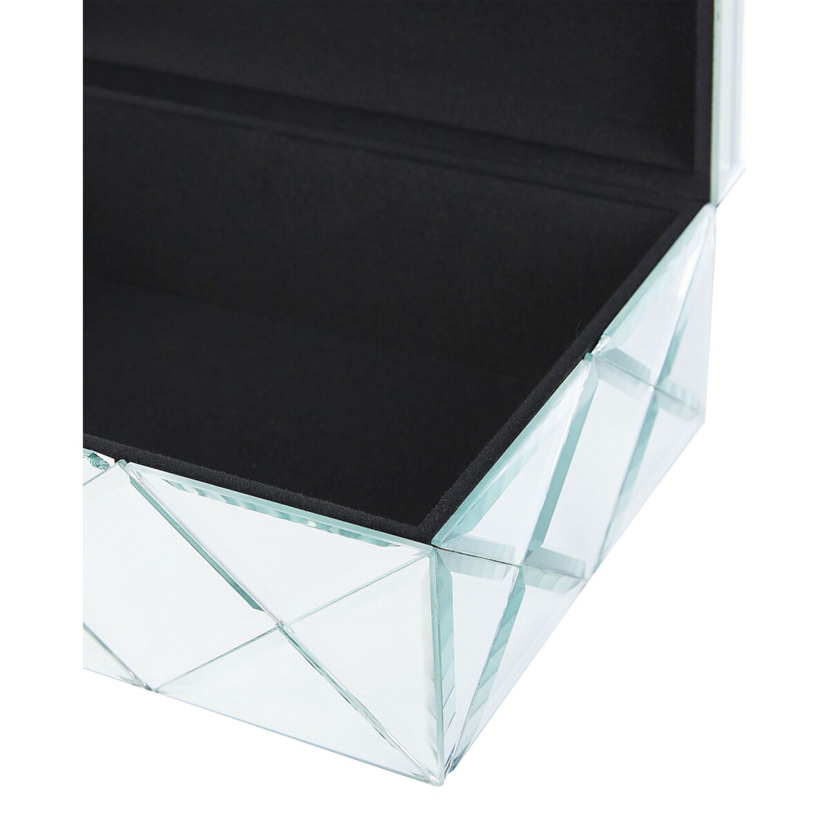 Szkatułka na biżuterię lustrzana srebrna GORRON