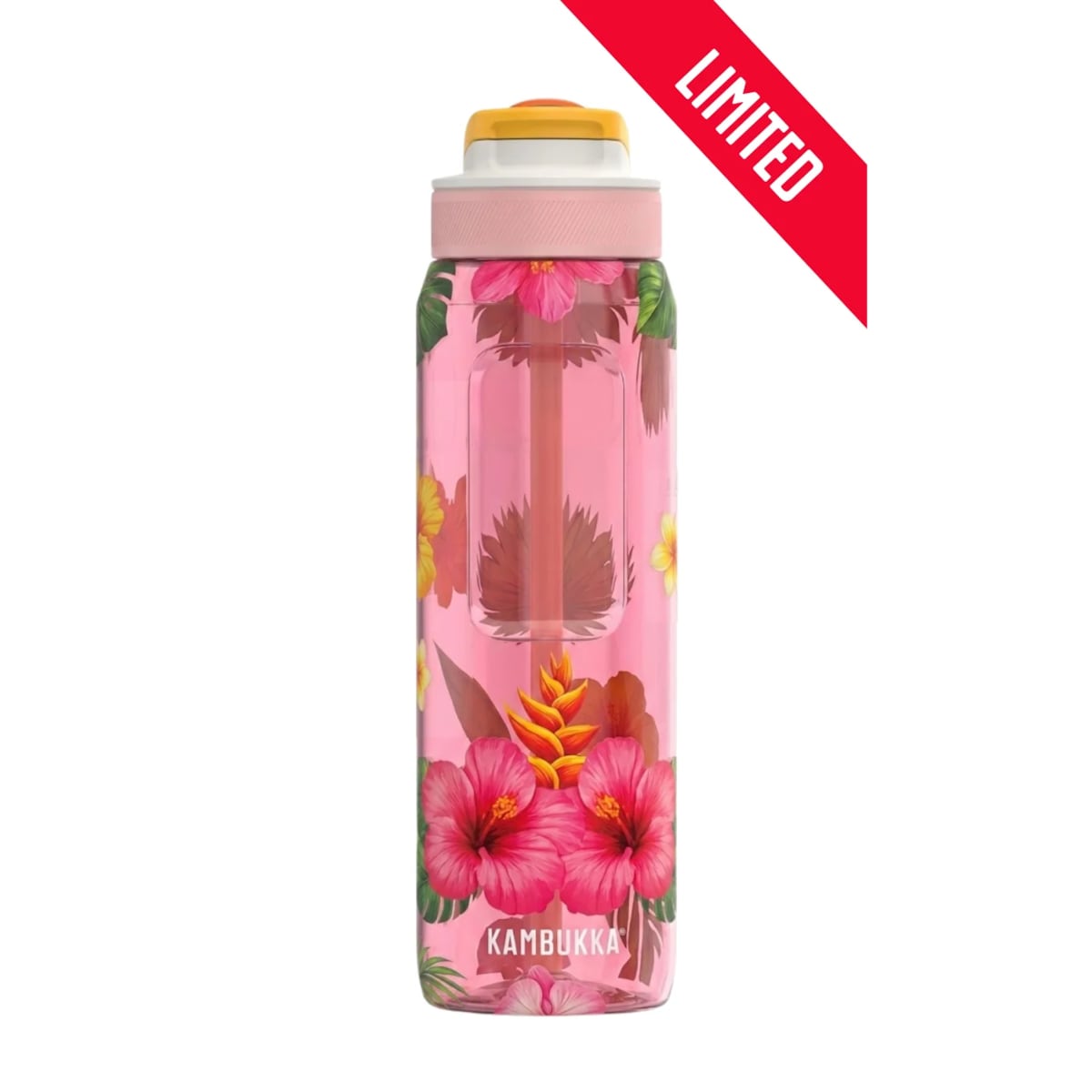 Butelka na wodę ze słomką Lagoon 1000ml Tropical Bloom