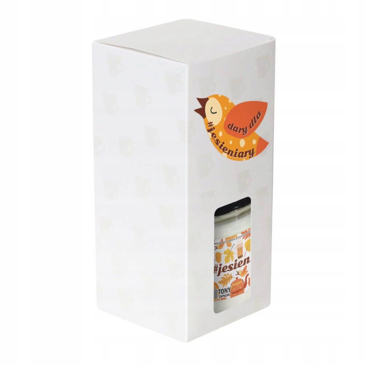 Zestaw prezentowy upominkowy DARY DLA #JESIENIARY świeca sojowa zapachowa + kubek na prezent upominek dla kobiety mamy koleżanki przyjaciółki żony dziewczyny