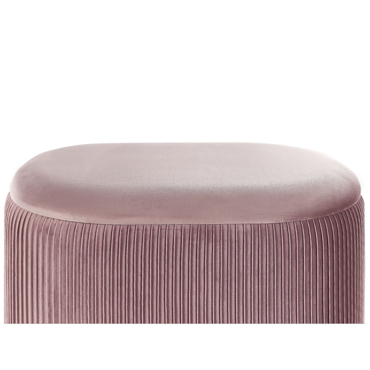 Welurowy puf ze schowkiem 35 x 41 x 55 cm różowy RICHLAND