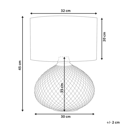 Lampa stołowa MADON Szkło Złoty
