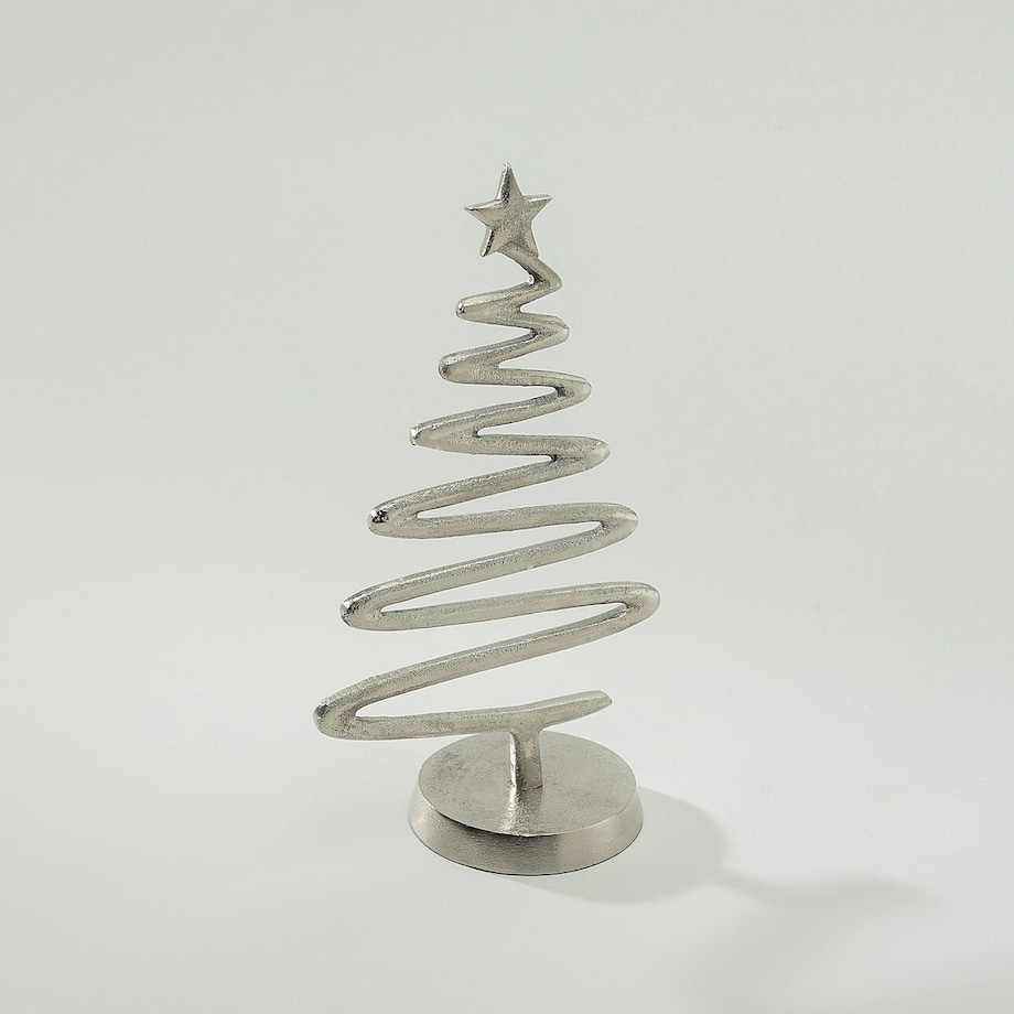 Dekoracja stojąca Silver Tree II 23x12x40 cm boże narodzenie, święta, świąteczne, srebrny, 23x13x40 cm