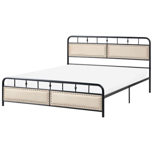 Łóżko Metal BREUILLET 160 x 200 cm Czarny