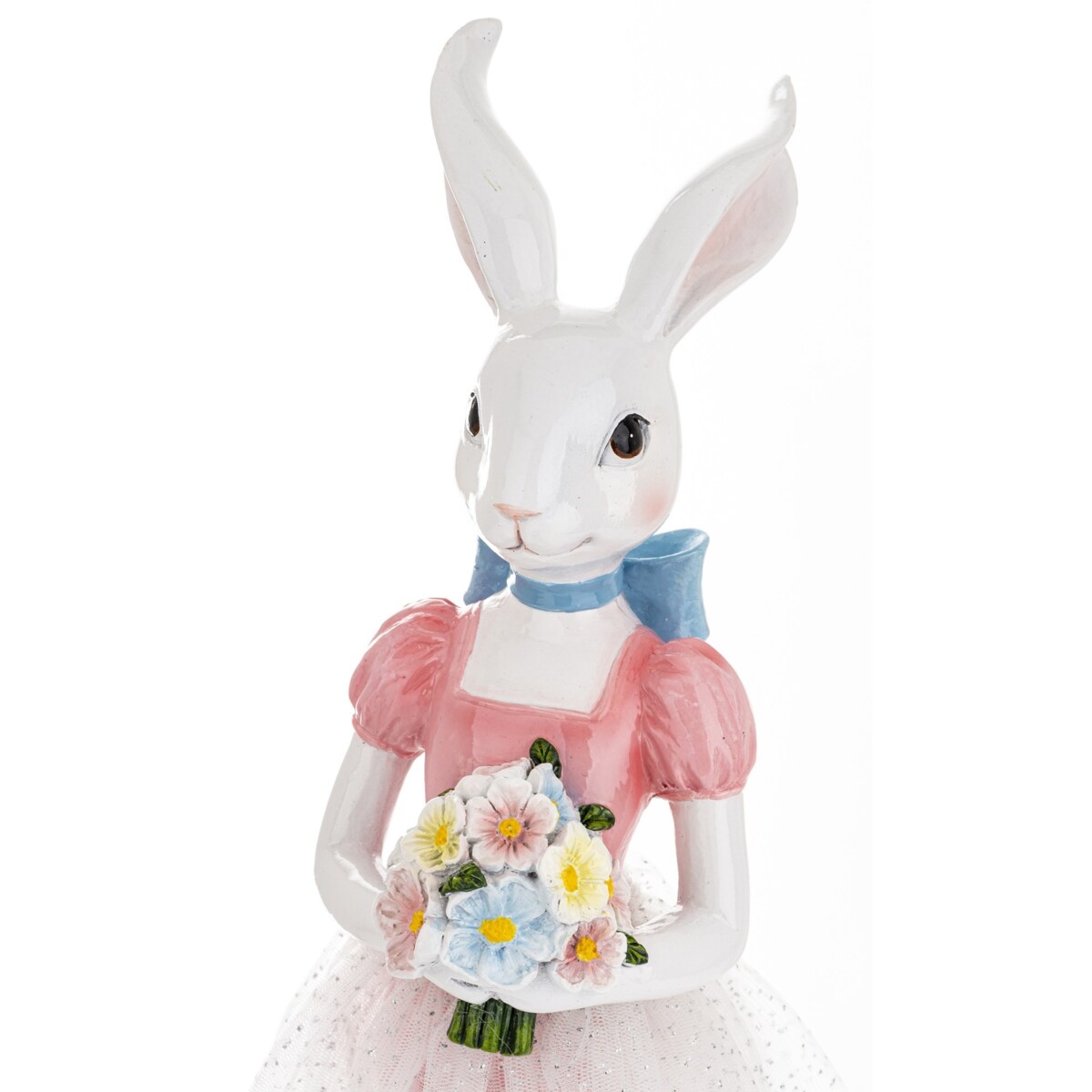 Dekoracja - króliczka w białej tiulowej spódniczce 40,5x20x15 cm MIJACZEK