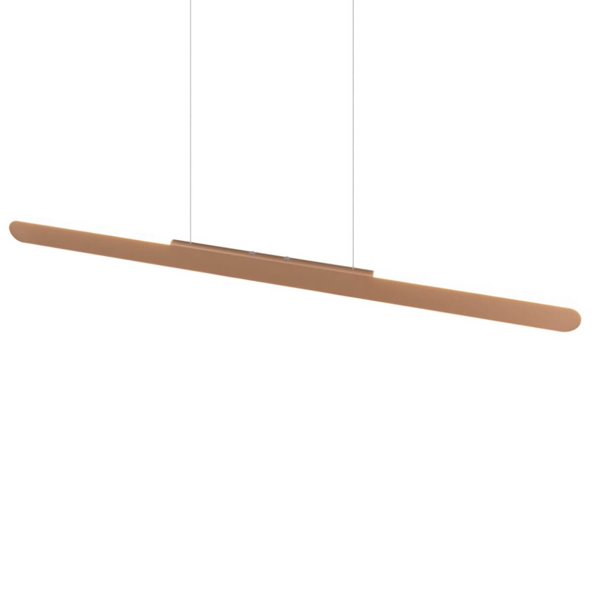 Podłużna lampa zwisowa Helios 343310165 Trio LED 28W 2700-6500K belka brązowa