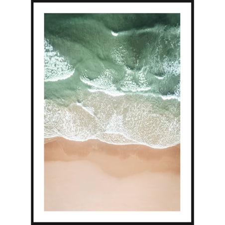 Poster Story, Plakat, Obraz - Zielone Fale, wymiary 21 x 30 cm