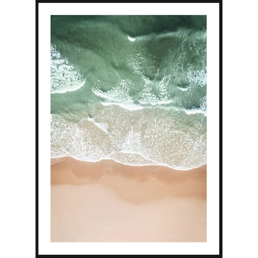 Poster Story, Plakat, Obraz - Zielone Fale, wymiary 21 x 30 cm