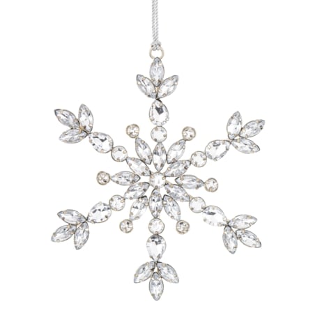Ozdoba - zawieszka 2 szt. śnieżynki srebrne 13,5x11 cm FIOCCO DI NEVE bis