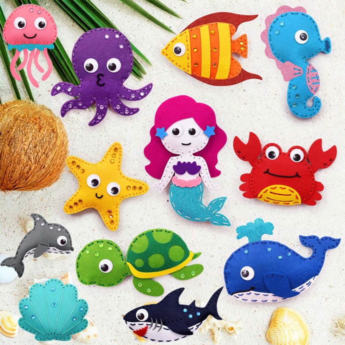 Morze - filcowy zestaw do szycia DIY - 12 elementów