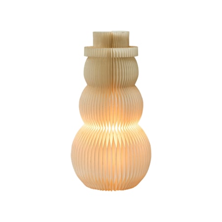 Dekoracja świąteczna Lampa stołowa BANGA Bałwan 51 cm Beżowy