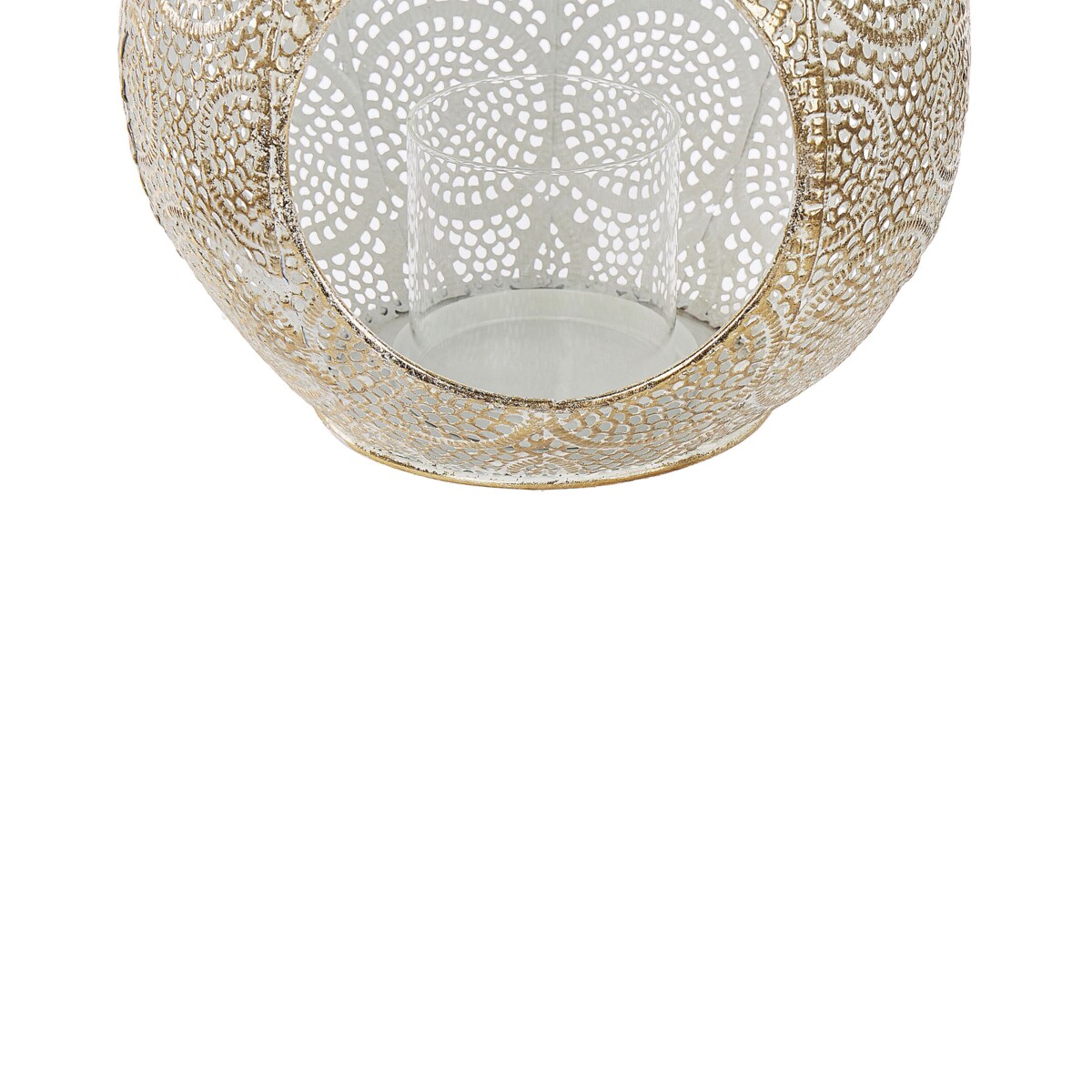 Lampion metalowy 33 cm złoty LAESO