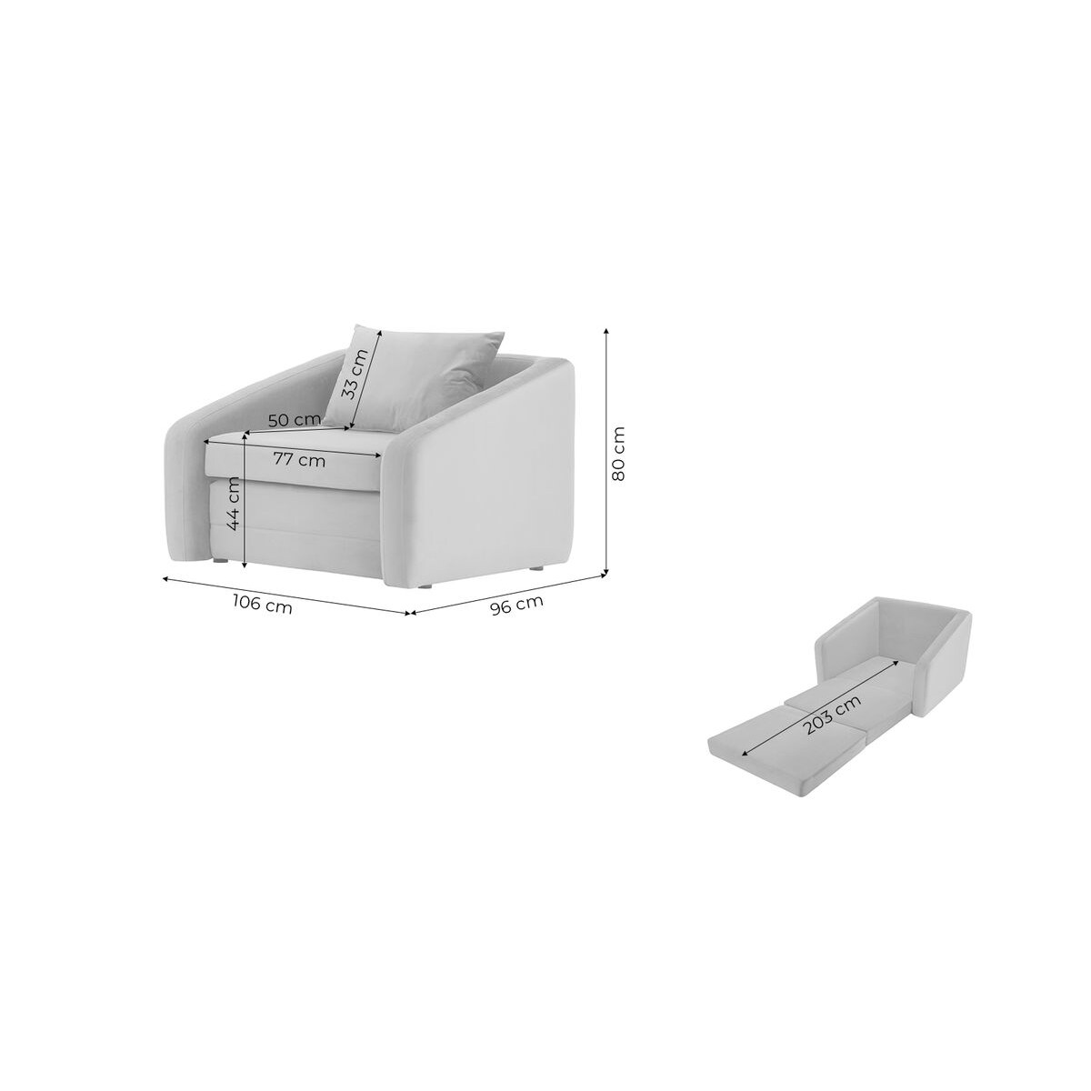 Rozkładany fotel Alma-Velluto 36